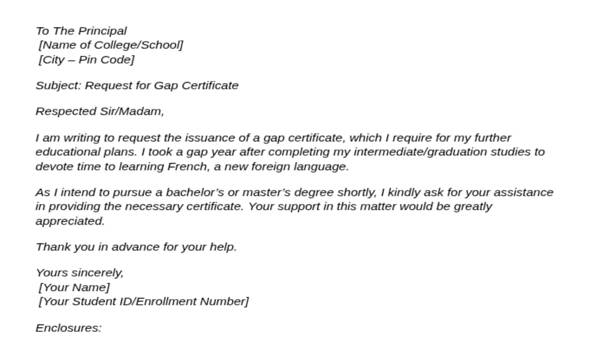GAP Certificate Format 2025 - Documents and How to Make